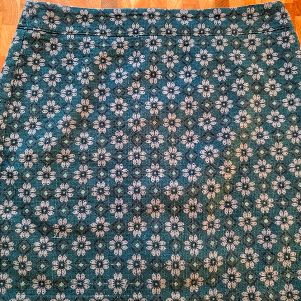 Loft Outlet Floral/Brocade Skirt, 8P, Women's
